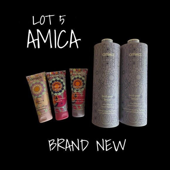 amika Other - Amika  Conditioner & Shampoo Bust Your Brass Cool Blonde Repair Mask Lot 5 New